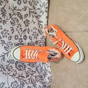 Size 7 Chuck Taylor All Star Cut Offs - Neon Orange